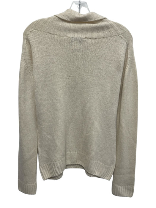 St. John Size M Ivory Cream Wool & Polymide Turleneck Long Sleeve Sweater Ivory Cream / M