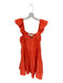 endless rose Size S Tangerine Polyester Mini V Cut Flutter Sleeve Tiered Dress Tangerine / S