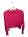 Free People Size XS Hot pink Cotton Blend Knit Mock Neck Long Sleeve Sweater Hot pink / XS