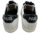 P448 Shoe Size 41 White & Black Leather Lace Up Print Detail Round Toe Shoes White & Black / 41