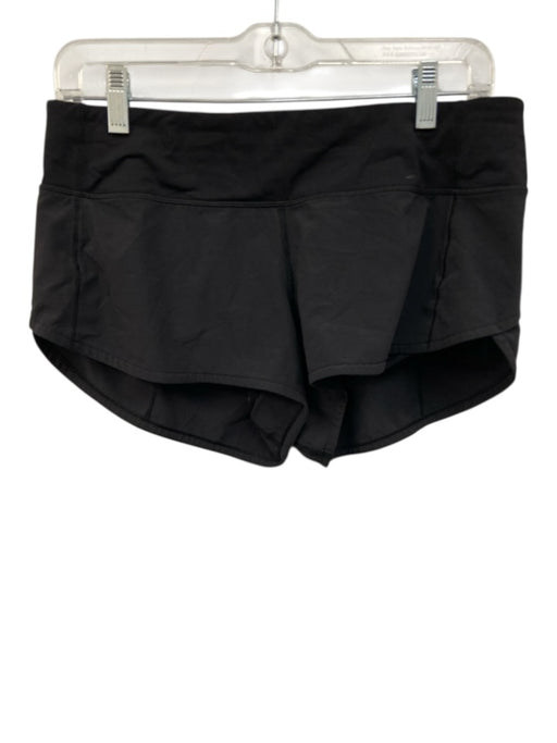 Lululemon Size 6 Black Poly Blend Elastic Waist Athletic Shorts Black / 6