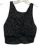 Lululemon Size 6 Black Synthetic Cross Back Camo Athletic Top Black / 6