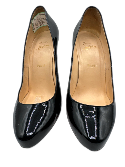 Christian Louboutin Shoe Size 41.5 Black Patent Leather Almond Toe Pumps Black / 41.5