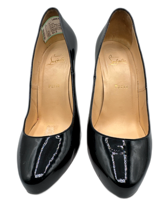 Christian Louboutin Shoe Size 41.5 Black Patent Leather Almond Toe Pumps Black / 41.5