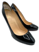 Christian Louboutin Shoe Size 41.5 Black Patent Leather Almond Toe Pumps Black / 41.5