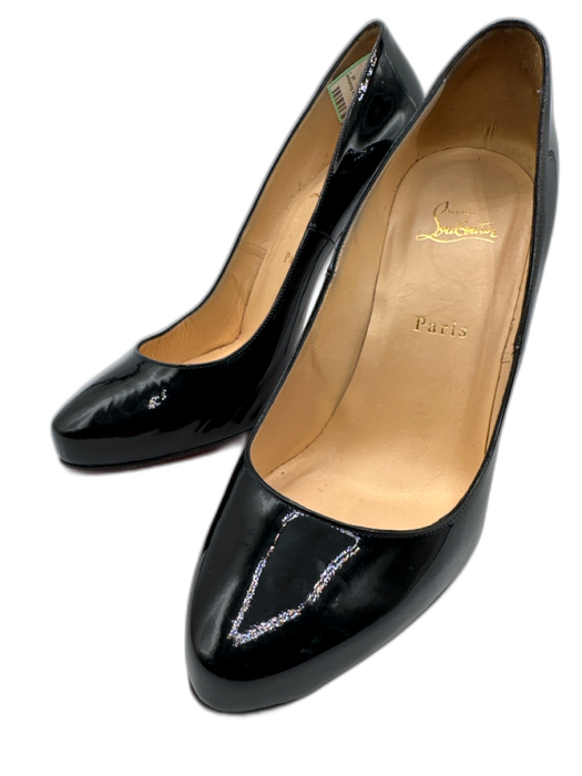 Christian Louboutin Shoe Size 41.5 Black Patent Leather Almond Toe Pumps Black / 41.5