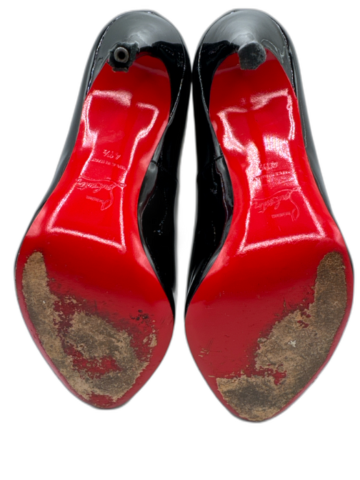 Christian Louboutin Shoe Size 41.5 Black Patent Leather Almond Toe Pumps Black / 41.5