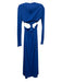 Farm Rio Size S Cobalt Blue Viscose Jersey Long Sleeve Knot Detail Cut Out Dress Cobalt Blue / S