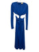 Farm Rio Size S Cobalt Blue Viscose Jersey Long Sleeve Knot Detail Cut Out Dress Cobalt Blue / S