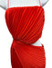 Alice + Olivia Size 4 Red Orange Polyester Spaghetti Strap Accordion Pleat Dress Red Orange / 4