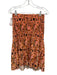 Significant Other Size 4 Brown, Tan & Pink Polyester Strapless Floral Mini Dress Brown, Tan & Pink / 4