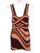Significant Other Size 4 Brown, Tan & Pink Viscose Blend Sleeveless Fitted Dress Brown, Tan & Pink / 4