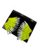 Mignonne Gavigan Neon Yellow & Silver Sequin Leather Back Angel Wings Earrings Neon Yellow & Silver