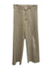 Zara Size 4 Beige Cotton Denim High Rise Zip & Button Wide Leg Raw Hem Jeans Beige / 4
