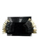 Mignonne Gavigan Black & Gold Sequin Leather Back Angel Wings small Earrings Black & Gold