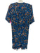 Veronica Beard Size 6 Blue, Tan & Multi Silk Short Sleeve Floral Dress Blue, Tan & Multi / 6