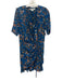 Veronica Beard Size 6 Blue, Tan & Multi Silk Short Sleeve Floral Dress Blue, Tan & Multi / 6