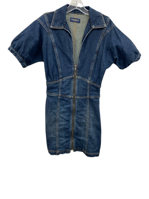 Ramy Brook Size 27 Med Dark Wash Cotton Denim Contrast Stitch Paneled Dress Med Dark Wash / 27