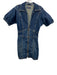 Ramy Brook Size 27 Med Dark Wash Cotton Denim Contrast Stitch Paneled Dress Med Dark Wash / 27