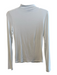 Veronica Beard Size S White Modal Long Sleeve High Neck Ribbed Top White / S