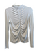 Veronica Beard Size S White Modal Long Sleeve High Neck Ribbed Top White / S