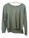 Faherty Size XS Green Cotton & Linen Long Sleeve Knit Round Neck Side Slits Top Green / XS