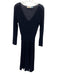 Sparrow Size S Navy Blue Knit Knee Length Long Sleeve Flare Skirt Dress Navy Blue / S