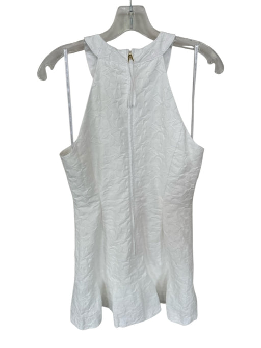 Lilly Pulitzer Size 6 White Cotton Blend Sleeveless Jaquard Faux Pearl Dress White / 6