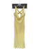 Meshki Size M Yellow Sequin Sleeveless Flower Application Racerback Gown Yellow / M