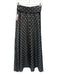 Dana Buchman Size 8P Black & Wine Silk Back Zip Polka Dot Sash Inc Maxi Skirt Black & Wine / 8P