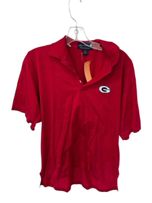Bryon Nelson Size M Red Cotton UGA patch logo 1/4 Button Men's Polo Red / M