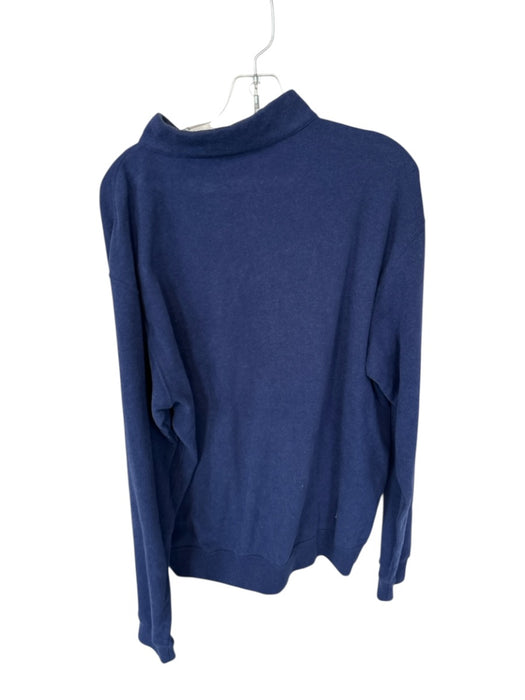 Peter Millar NWT Navy Cotton Quarter Zip Full Length Men's Pullover Navy / L