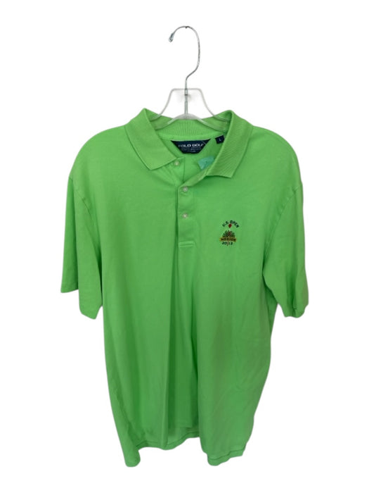 Polo Golf Size L Lime Green Pima Cotton Blend Solid Collar Men's Polo Lime Green / L