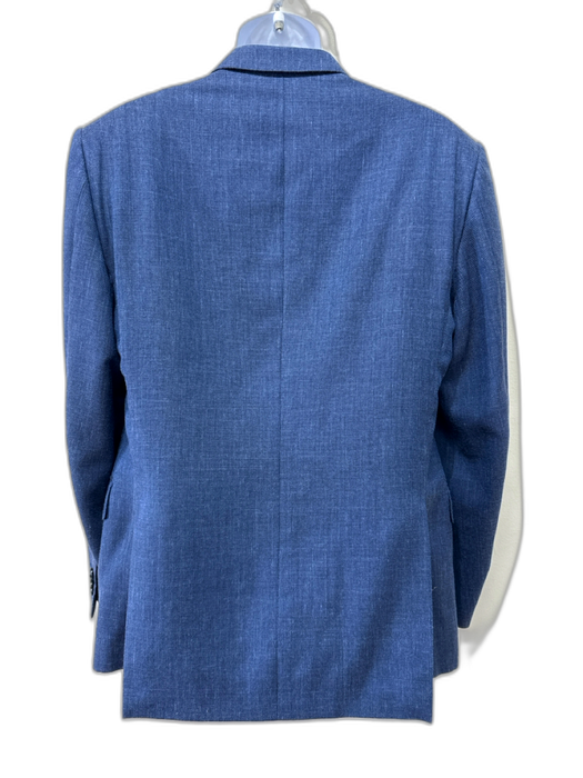 Cornelliani Blue Linen Solid 2 Button Men's Blazer Blue / 54