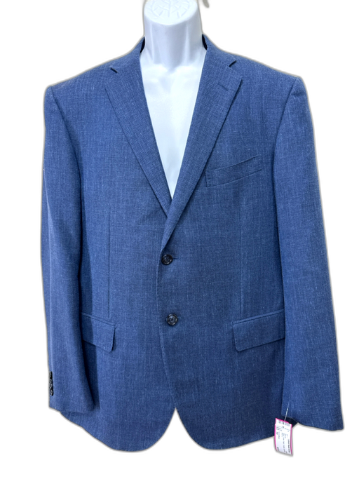 Cornelliani Blue Linen Solid 2 Button Men's Blazer Blue / 54