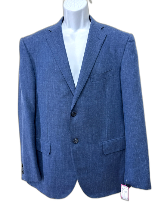 Cornelliani Blue Linen Solid 2 Button Men's Blazer Blue / 54