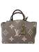 Louis Vuitton Beige & Taupe Leather Monogram Top Handles Embossed Bag Beige & Taupe