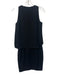 Elizabeth And James Size 6 Black Polyester Sleeveless Wrap V Neck Draped Dress Black / 6