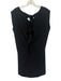 Alice + Olivia Size 4 Black Polyester Sleeveless V Neck Tie Back Dress Black / 4