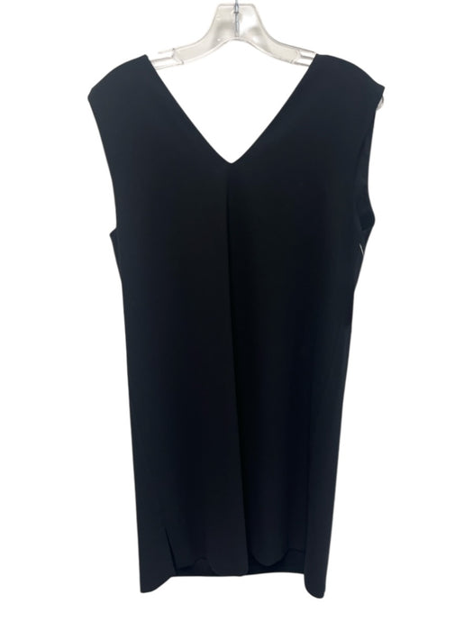 Alice + Olivia Size 4 Black Polyester Sleeveless V Neck Tie Back Dress Black / 4