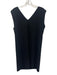 Alice + Olivia Size 4 Black Polyester Sleeveless V Neck Tie Back Dress Black / 4
