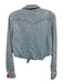 Mother Size M Light Wash Cotton Blend Chambray Long Sleeve Snap Button Front Top Light Wash / M