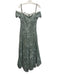 Lara Size 10 Sage green Polyester Tulle Floral Lace Off Shoulder A line Gown Sage green / 10