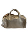 Purse N Gold Faux Leather Zip Top Handle Removable Strap Duffle Bag Gold / L