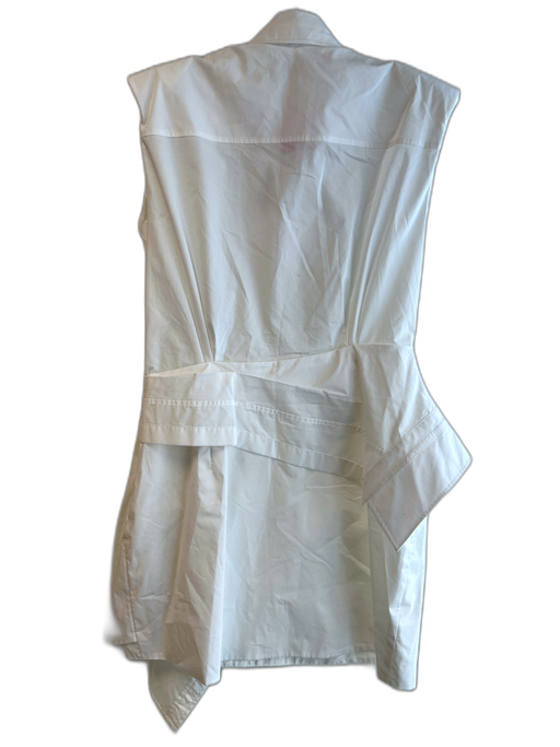 Jonathan Simkhai Size 12 White Cotton Blend Sleeveless solid color Dress White / 12