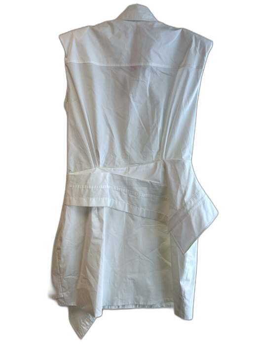 Jonathan Simkhai Size 12 White Cotton Blend Sleeveless solid color Dress White / 12