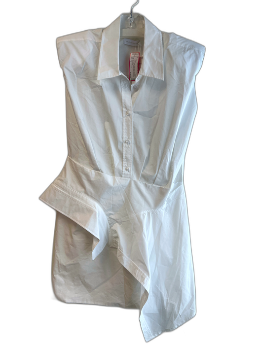 Jonathan Simkhai Size 12 White Cotton Blend Sleeveless solid color Dress White / 12