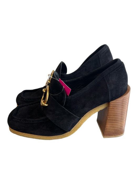 Frame Shoe Size 39 Black & Brown Leather Upper Suede Gold Hardware Shoes Black & Brown / 39