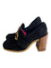 Frame Shoe Size 39 Black & Brown Leather Upper Suede Gold Hardware Shoes Black & Brown / 39