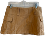 Superdown Size Medium Tan No Fabric Tag Back Zip Wide Waist Band Pockets Skirt Tan / Medium